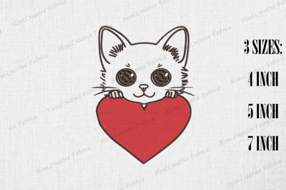 Download Cute Burmese Cat with Heart Valentine - Heart valentine Collection