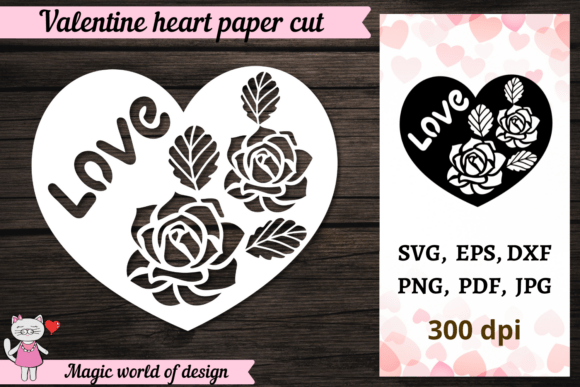 Download Heart Valentine, Paper Cut Template Svg - Heart valentine Collection