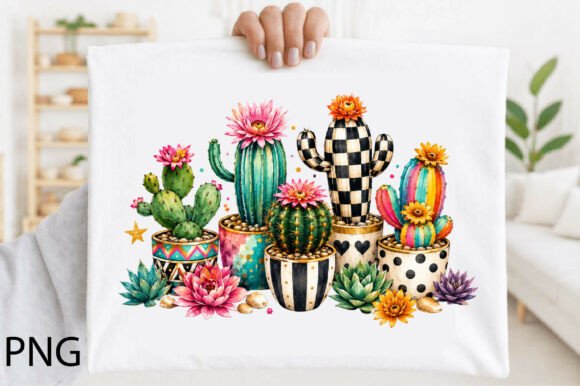 Download Colorful Boho Cactus Garden Blooming - Cactus Collection