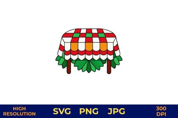 Download Checkered Tablecloth with Leafy Border - Leafy border Collection