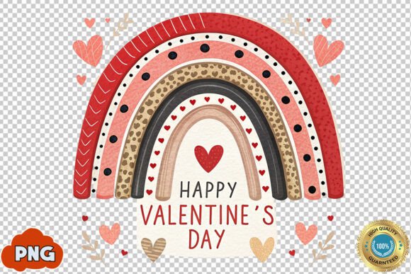 Download Boho Rainbow Valentine's Day PNG Clipart - Valentine's day Collection