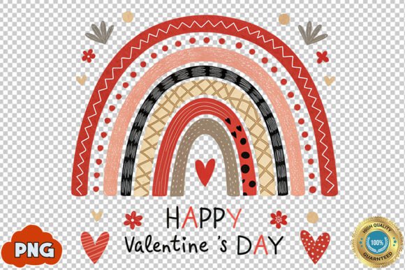 Download Boho Rainbow Valentine's Day PNG Clipart - Valentine's day Collection