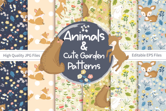 Download Cute Animals Digital Paper Set - Digital paper set Collection